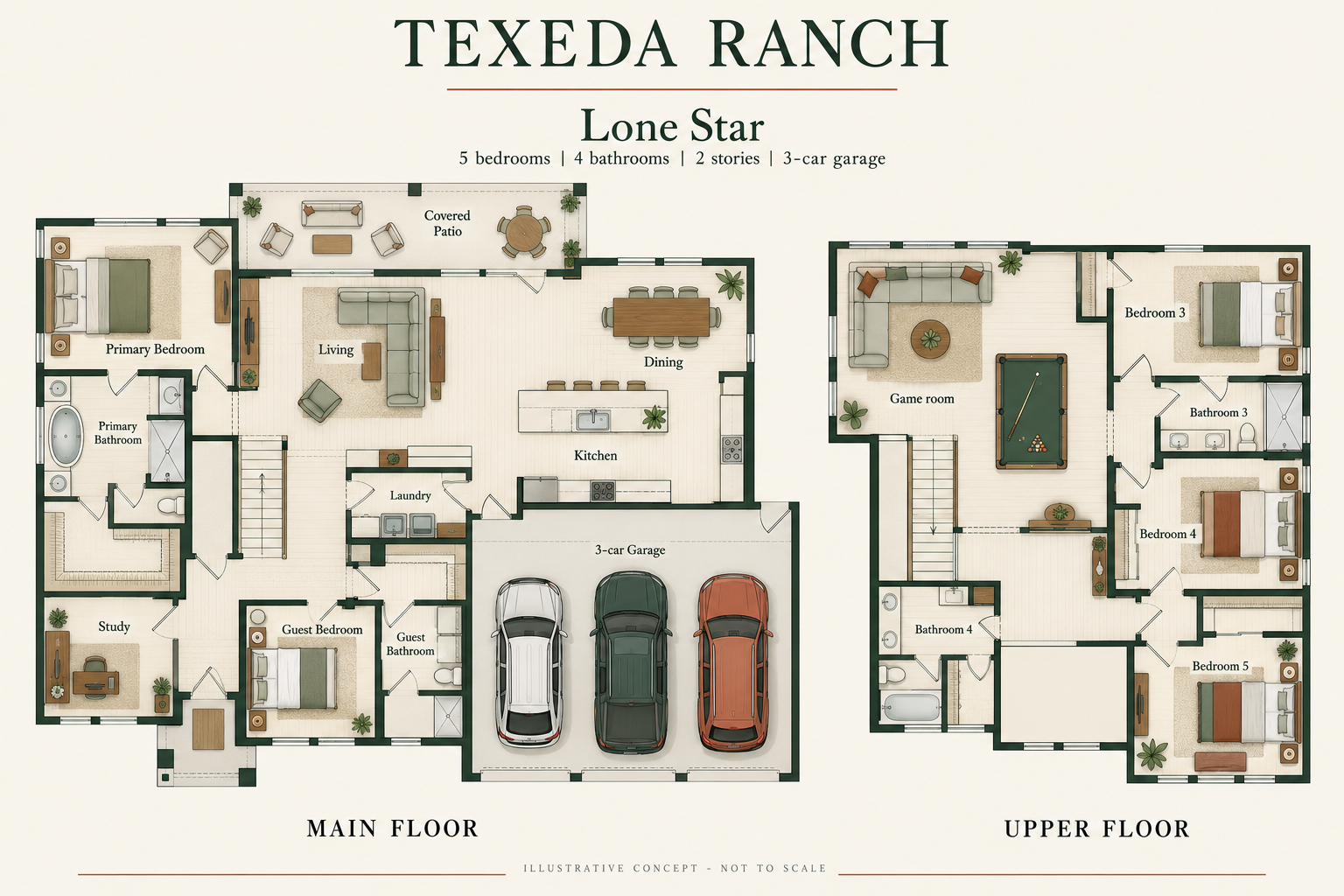 Lone Star conceptual floor plan