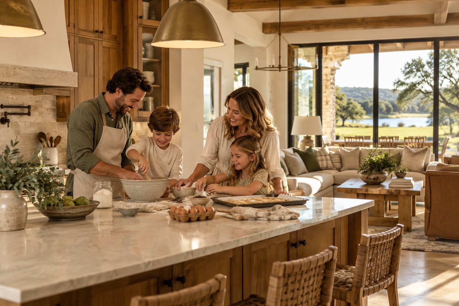 Sunny family kitchen
